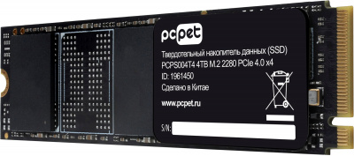 Накопитель SSD PC Pet PCI-E 4.0 x4 4TB PCPS004T4 OEM M.2 2280