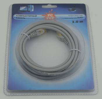 Patchcord molded GOLD FLASH 3m cat5E PATCH3, 26AWG/24AWG