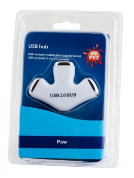 Хаб PC PET 3-port USB2.0 (Paw)