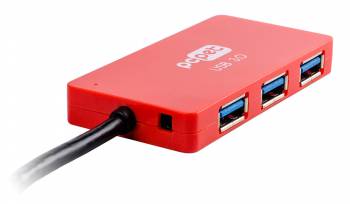 Хаб PC Pet 4-port USB3.0 (ColorBoxRed)
