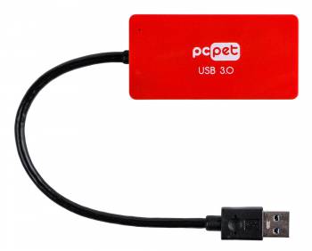 Хаб PC Pet 4-port USB3.0 (ColorBoxRed)