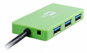 Хаб PC PET 4-port USB3.0 (ColorBoxGreen)